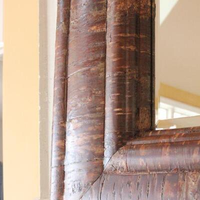 Lot 13 Large Wood Beveled Mirror