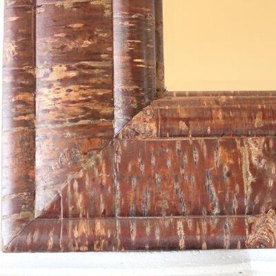 Lot 13 Large Wood Beveled Mirror