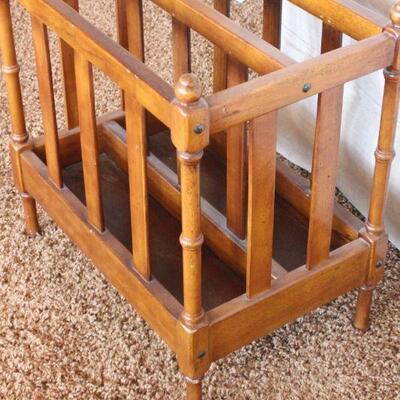 Lot 15 Magazine Rack & Foot Stool