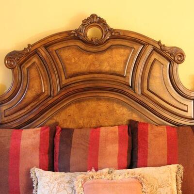 Lot 32 Ornate Queen Bed Frame & Beautyrest Mattress