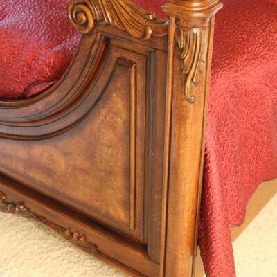 Lot 32 Ornate Queen Bed Frame & Beautyrest Mattress