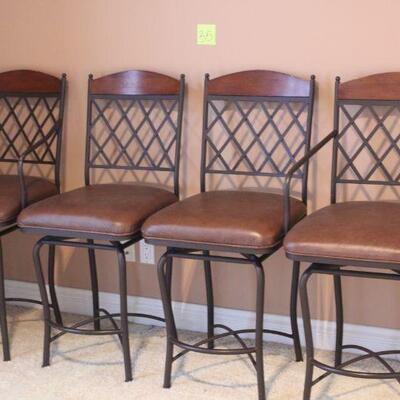 Lot 35 Set of 4 Iron Bar Stools