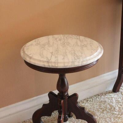 Lot 40 Marble Top Vintage Side Table