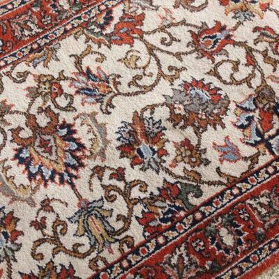 Lot 47 13'x2' Red/Cream Runner Rug