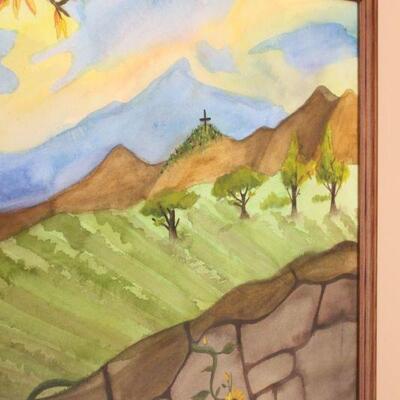 Lot 54 Original Watercolor Art Framed