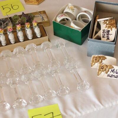 Lot 57 Lead Crystal 12pc Dumbbell/Napkin Rings
