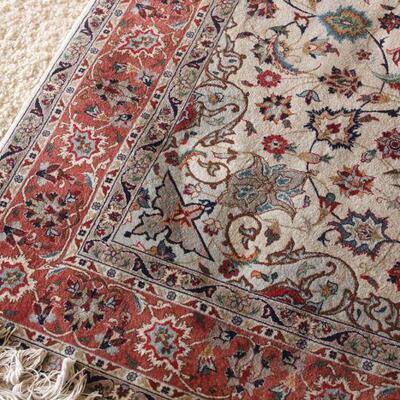 Lot 68 6'x5' Blue/Red/Cream Rug