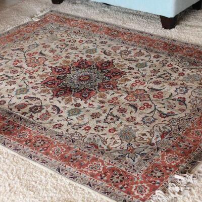 Lot 68 6'x5' Blue/Red/Cream Rug