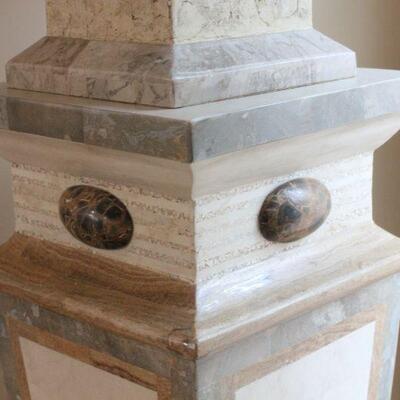 Lot 72 Ex. Lrg. Plant Stand w/ Urn (2pcs)