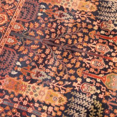 Lot 74 5'x4' Black/Orange/Red Rug