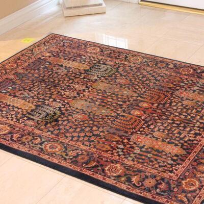 Lot 74 5'x4' Black/Orange/Red Rug