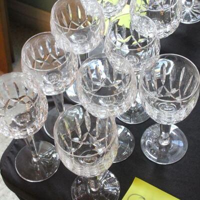 Lot 80 Waterford Crystal Balloon Wine Glasses (9pcs)