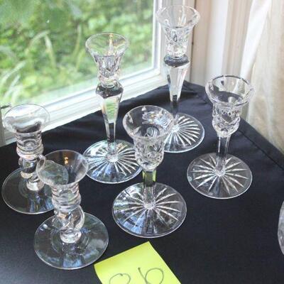 Lot 86 Lenox USA Crystal Candle Sticks & More