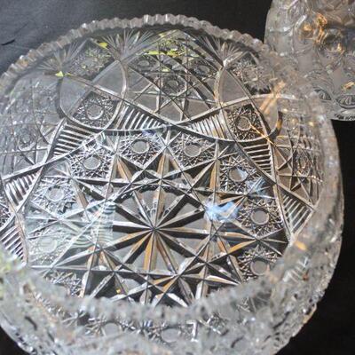 Lot 87 Decanter & Crystal Bowl