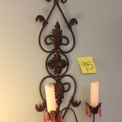 Lot 95 Wall Iron Candle Sconce