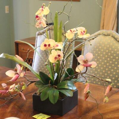 Lot 97 Faux Orchid Floral Arrangement