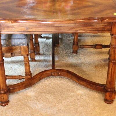 Lot 98 Stunning 8 Chair Dining Set w/ Leafs