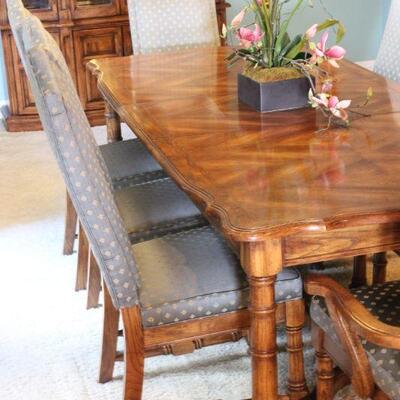 Lot 98 Stunning 8 Chair Dining Set w/ Leafs