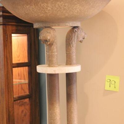 Lot 99 Standing Lion Head Floor Lamp (heavy)