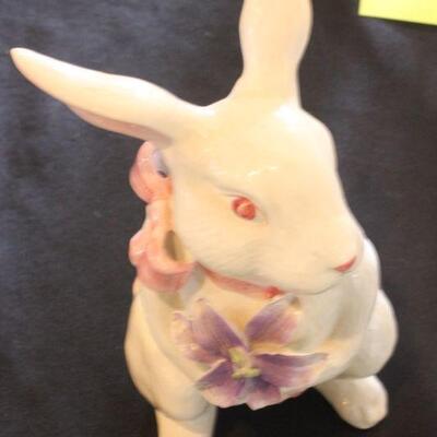 Lot 104 Pair of Hand painted Rabbits