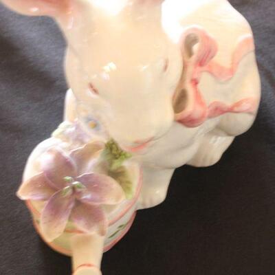 Lot 104 Pair of Hand painted Rabbits