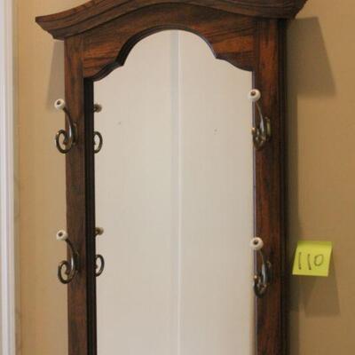 Lot 110 Mirrored Oak Hall Tree