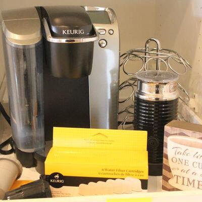 Lot 111 Keurig Coffee Machine, Nespresso Milk Frother & Accessories