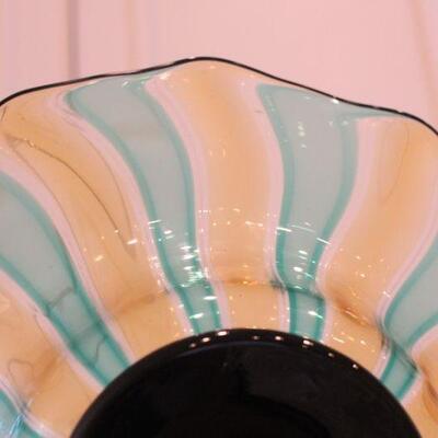 Lot 114 Hand Blown Glass Bowl Made in Italy SIGNED
