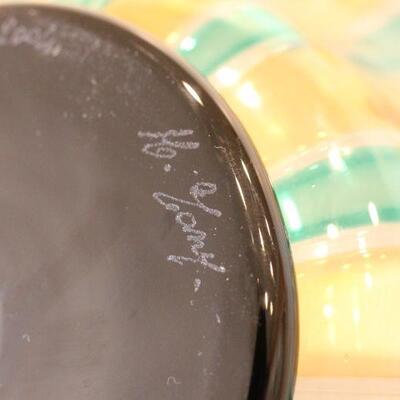 Lot 114 Hand Blown Glass Bowl Made in Italy SIGNED