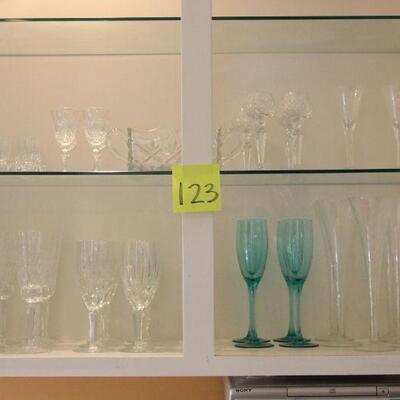 Lot 123 Misc. Waterford Crystal & More Wine Glasses