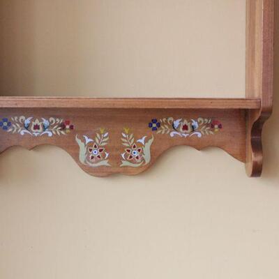 Lot 127 Hand painted Pine Wall Display Shelf #1