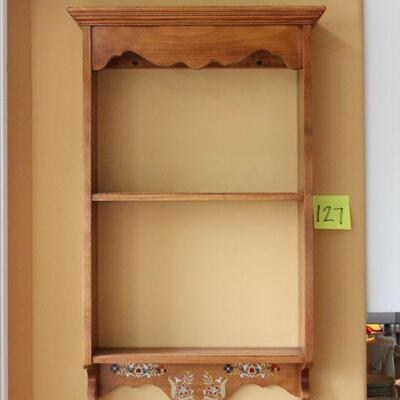 Lot 127 Hand painted Pine Wall Display Shelf #1