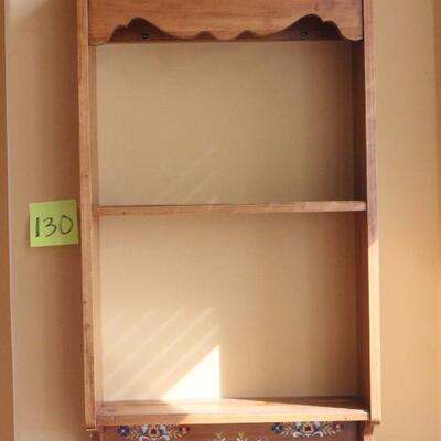 Lot 130 Hand painted Pine Wall Display Shelf #2