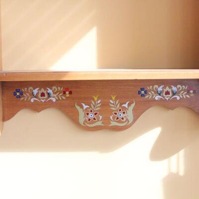 Lot 130 Hand painted Pine Wall Display Shelf #2