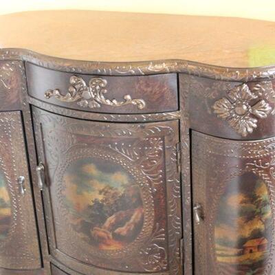 Lot 134 Small Ornate Detailed Storage Cabinet