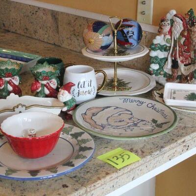 Lot 135 Christmas Serving Pieces