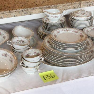 Lot 136 Noritake China 67pcs Somerset