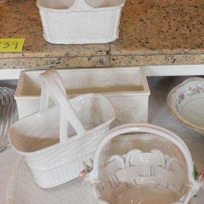 Lot 137 Italian Ceramic Baskets & More