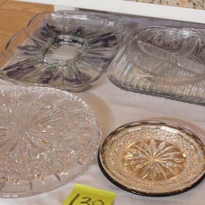 Lot 138 Glass Serving Platters & More