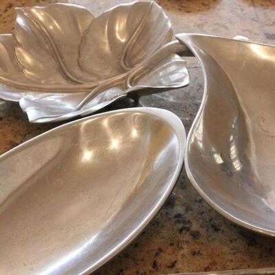 Lot 141 Pewter Like Serving Dishes