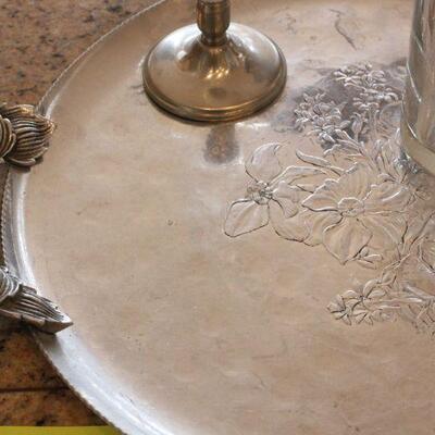 Lot 142 Pewter Like Serving Pieces