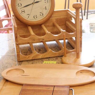 Lot 143 Wood Kitchen Items
