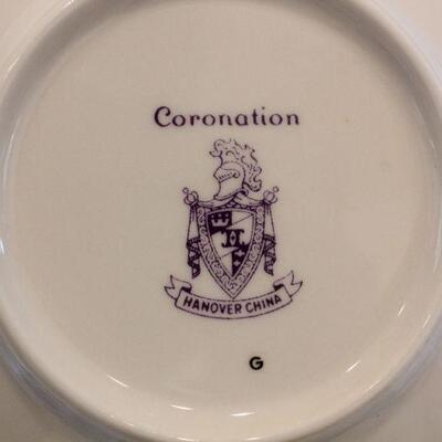 Lot 148 Coronation Hanover China 62pc Set