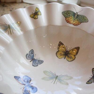Lot 157 Butterfly/Colorful Serving Pieces