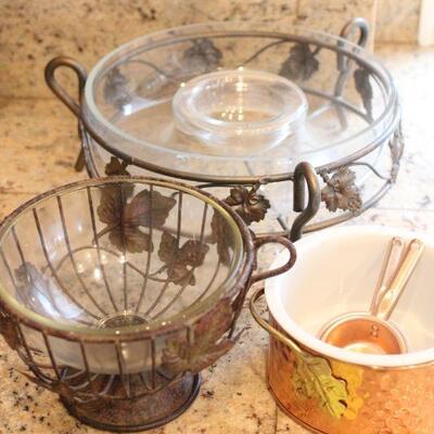 Lot 158 Grape Leaf Serving Pieces