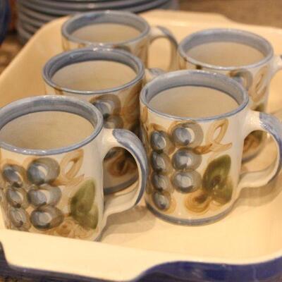 Lot 162 Blue Louisville Stoneware Set + Emile Henry Cookware