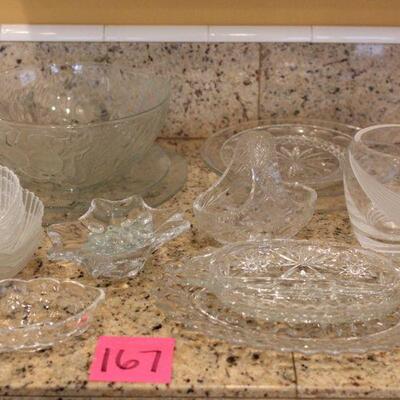 Lot 167 Misc. Glass & Crystal Pieces
