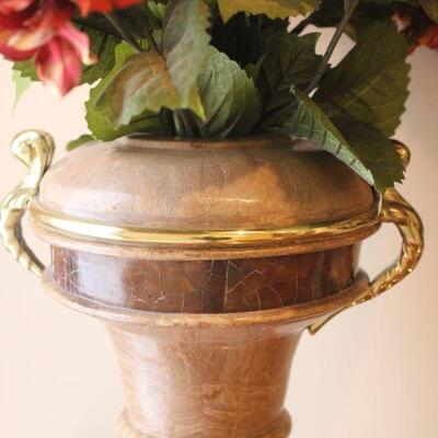Lot 170 Heavy Vase w/ Faux Floral