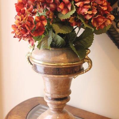 Lot 170 Heavy Vase w/ Faux Floral