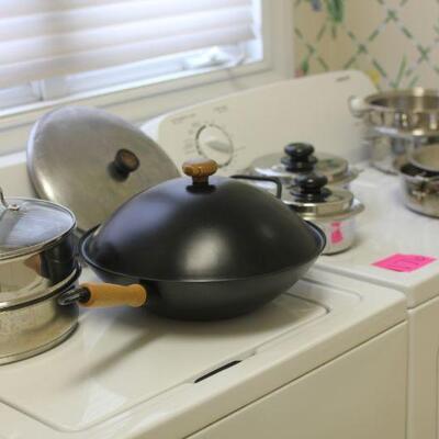Lot 176 Misc. Pots, Pans and Wok